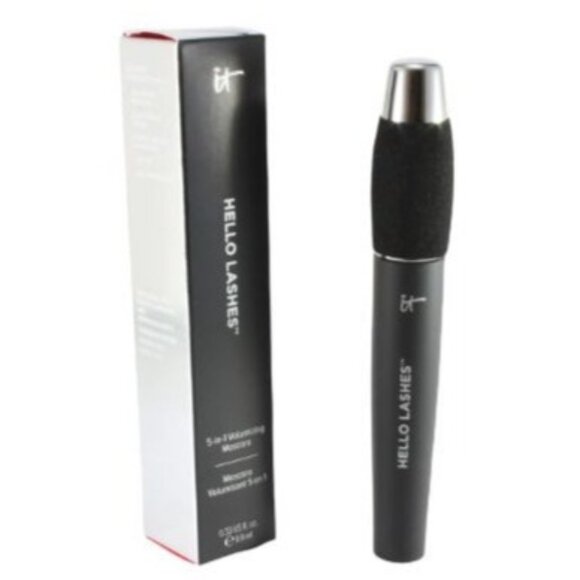 IT Cosmetics Hello Lashes 5-in-1 Black Volumizing Mascara w/ Collagen 2-PACK NEW - Picture 4 of 11